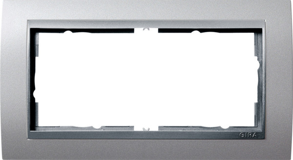 Gira 100236 Abdeckrahmen 2-fach ohne Mittelsteg Zwischenrahmen F Alu Gira Event F Alu