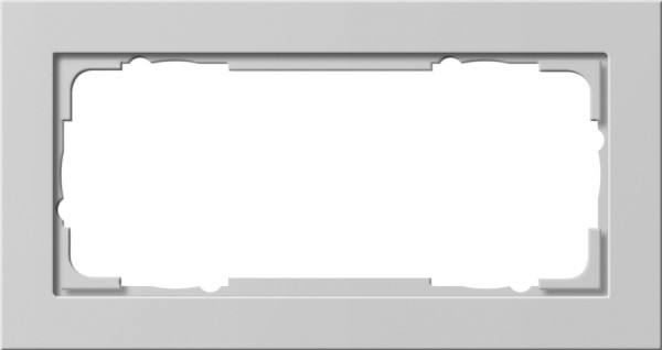 Gira 100237 Abdeckrahmen 2-fach ohne Mittelsteg Gira E2 Grau m