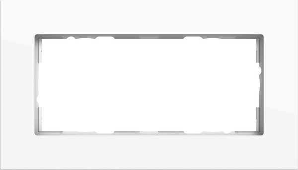 Gira 1002403 Abdeckrahmen 2-fach ohne Mittelsteg Gira Esprit Alum.Reinweiß(lack.)