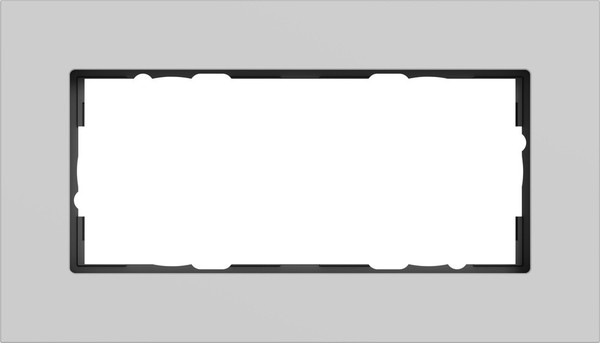 Gira 1002405 Abdeckrahmen 2-fach ohne Mittelsteg Gira Esprit Alum.Grau m(lack.)