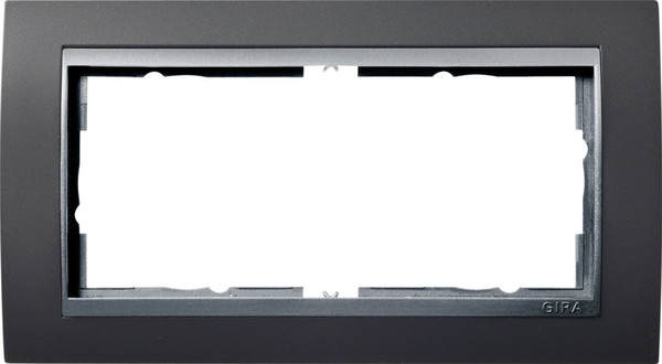 Gira 100281 Abdeckrahmen 2-fach ohne Mittelsteg Zwischenrahmen F Alu Gira Event Anthrazit