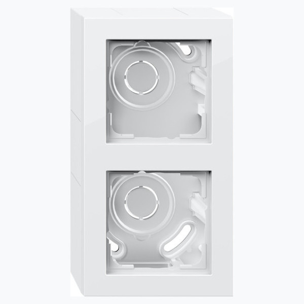 Gira 106229 Aufputzgehäuse 2-fach + Rahmen Gira E2 Reinweiß