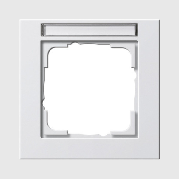 Gira 109122 Abdeckrahmen 1-fach Beschriftungsfeld Gira E2 Reinweiß m
