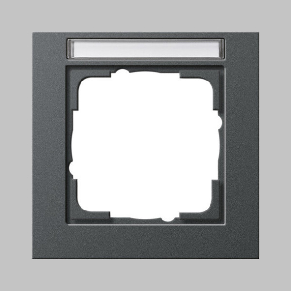Gira 109123 Abdeckrahmen 1-fach Beschriftungsfeld Gira E2 Anthrazit
