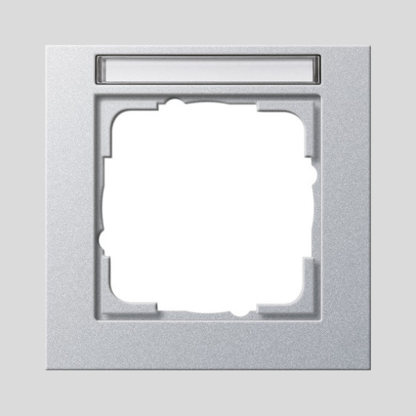 Gira 109125 Abdeckrahmen 1-fach Beschriftungsfeld Gira E2 F Alu