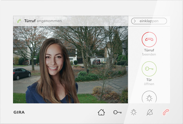 Gira 120903 Wohnungsstation Video AP 7 Türkommunikation Reinweiß