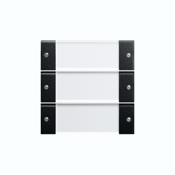 Gira 2133005 Wippenset 3-fach Beschriftungsfeld System 55 Klar/Schwarz m
