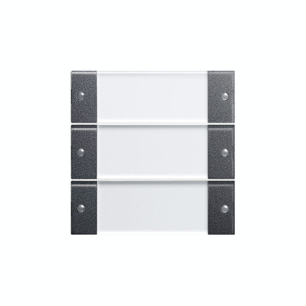 Gira 213328 Wippenset 3-fach Beschriftungsfeld System 55 Klar/Anthrazit