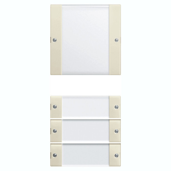 Gira 213401 Wippenset 4-fach (1+3) Beschriftungsfeld System 55 Klar/Cremeweiß
