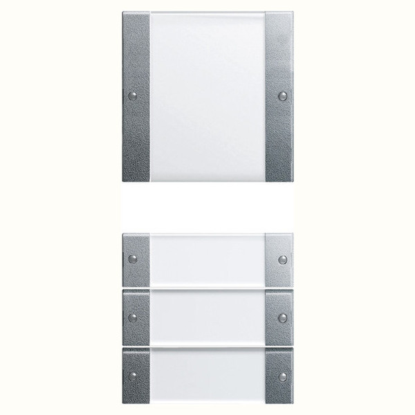 Gira 213426 Wippenset 4-fach (1+3) Beschriftungsfeld System 55 Klar/F Alu