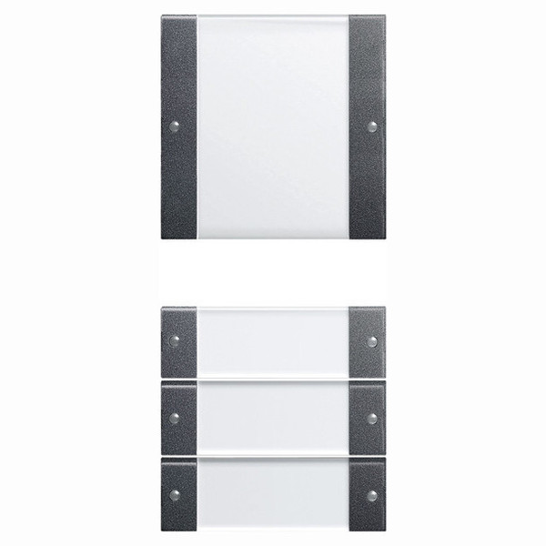 Gira 213428 Wippenset 4-fach (1+3) Beschriftungsfeld System 55 Klar/Anthrazit