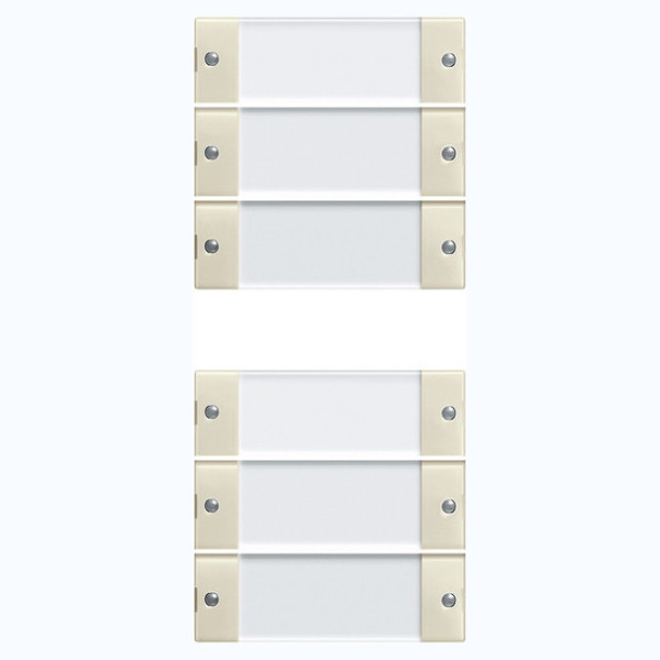 Gira 213601 Wippenset 6-fach (3+3) Beschriftungsfeld System 55 Klar/Cremeweiß