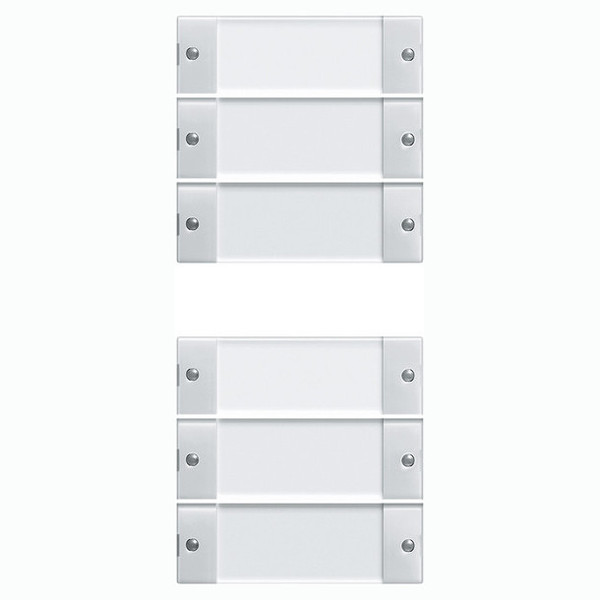 Gira 213603 Wippenset 6-fach (3+3) Beschriftungsfeld System 55 Klar/Reinweiß