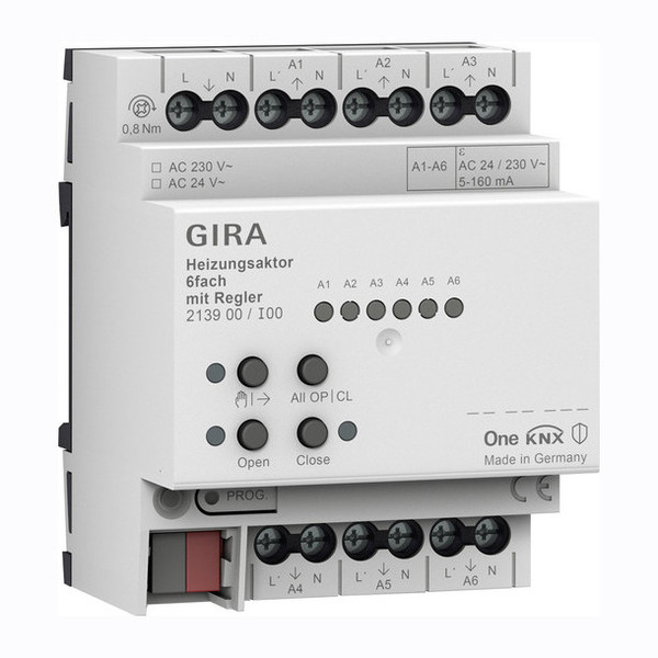 Gira 213900 Heizungsaktor 6-fach Regler OneKNX REG