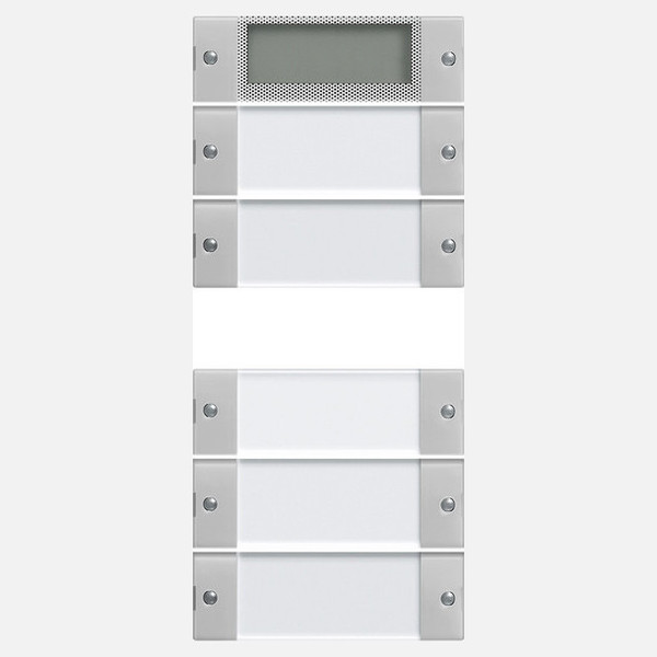 Gira 2145015 Wippenset 5-fach Plus (2+3) Beschriftungsfeld System 55 Klar/Grau m
