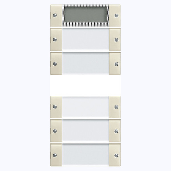 Gira 214501 Wippenset 5-fach Plus (2+3) Beschriftungsfeld System 55 Klar/Cremeweiß