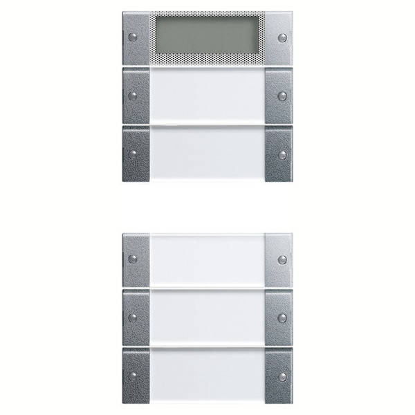 Gira 214526 Wippenset 5-fach Plus (2+3) Beschriftungsfeld System 55 Klar/F Alu