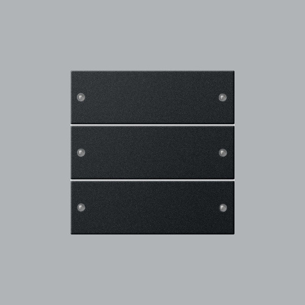 Gira 2183005 Wippenset 3-fach System 55 Schwarz m(lack.)