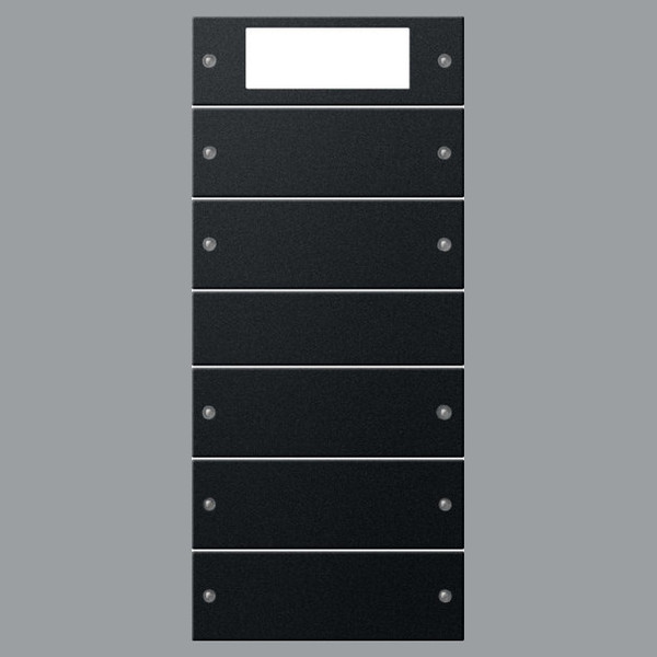 Gira 2195005 Wippenset 5-fach Plus (2+3) System 55 Schwarz m(lack.)