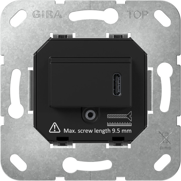 Gira 236300 USB-Spannungsversorgung PD Typ C Einsatz Schwarz