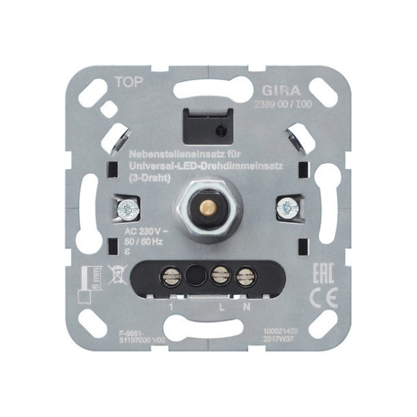 Gira 238900 S3000 Dreh-Nebenst.Einsatz 3-Dr Einsatz