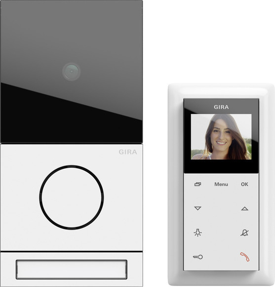 Gira 2416902 Einfamilienhaus-Paket Video System 106 Verkehrsweiß(lack.)