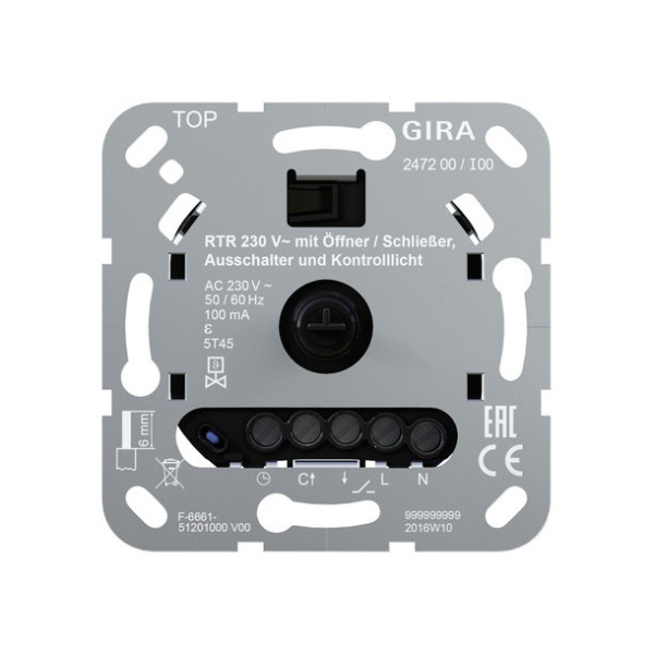 Gira 247200 RTR 230 V Öffür/Schließ. Aus + Kontroll Einsatz
