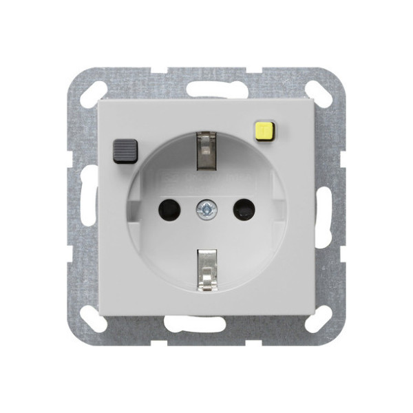 Gira 2677015 FI-SchutzSteckdose 30 mA SP System 55 Grau m