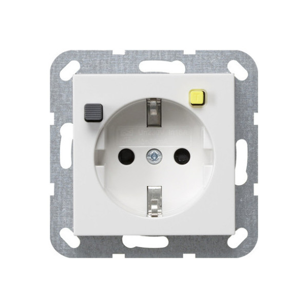 Gira 267703 FI-SchutzSteckdose 30 mA SP System 55 Reinweiß
