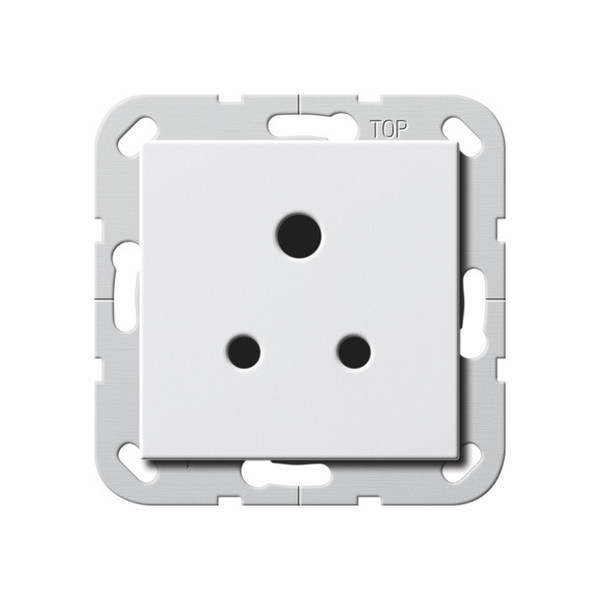 Gira 277203 Steckdose BS Round Pin 5 A SH System 55 Reinweiß