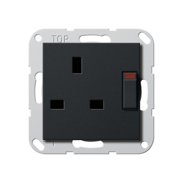 Gira 2778005 Steckdose BS 13 A gesch. + SH System 55 Schwarz m