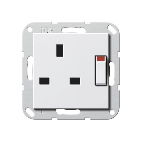 Gira 277803 Steckdose BS 13 A gesch. + SH System 55 Reinweiß