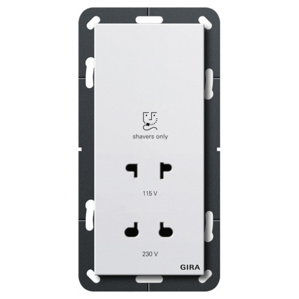 Gira 282003 RasierSteckdose 115 - 230 V System 55 Reinweiß
