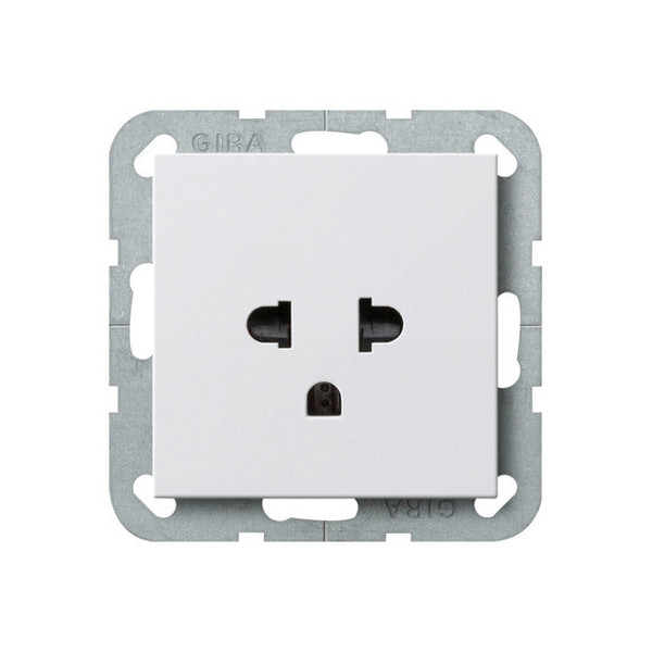 Gira 284003 Steckdose Schutz EURO-US 16 A System 55 Reinweiß
