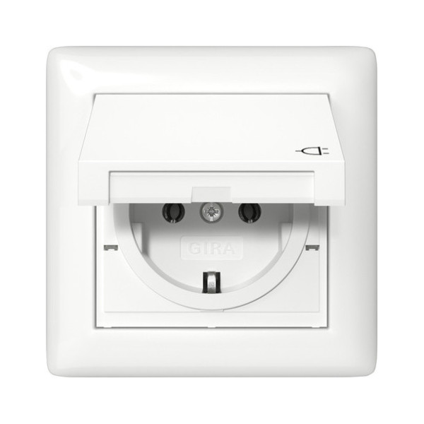 Gira 415703 SCHUKO-Steckdose KD + Set IP44 + Rahmen 1-fach Standard 55 Reinweiß