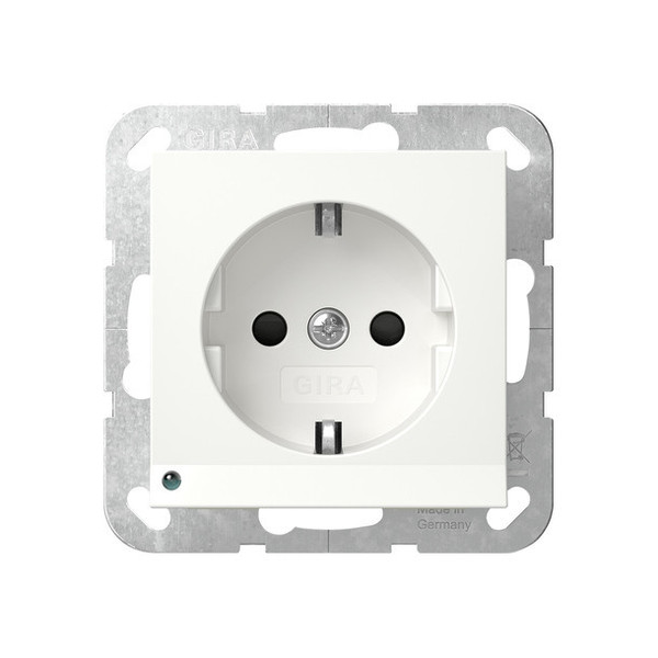 Gira 417003 SCHUKO-Steckdose LED-Leuchte + SP System 55 Reinweiß