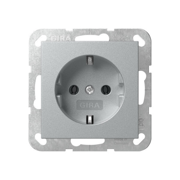 Gira 418026 SCHUKO-Steckdose Schraubklemmen System 55 F Alu
