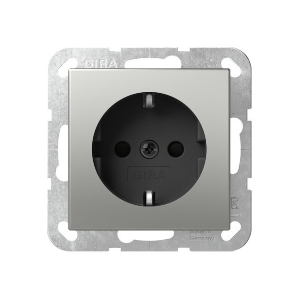 Gira 4180600 SCHUKO-Steckdose Schraubklemmen System 55 Edelstahl