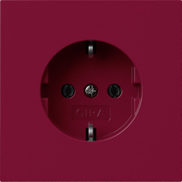Gira 4188708 SCHUKO-Steckdose WSV Flächenschalter Rot