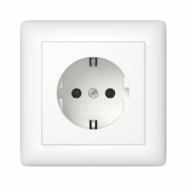 Gira 444027 SCHUKO-Steckdose Vollplatte Standard 55 Reinweiß m