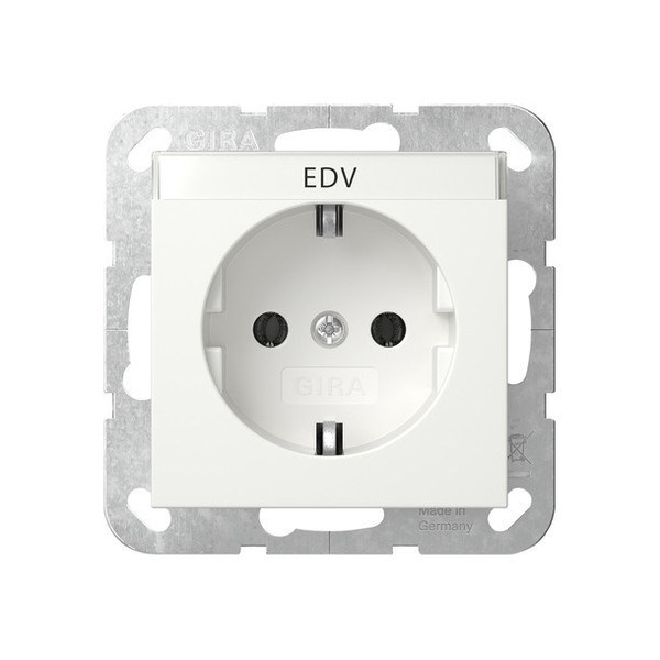 Gira 445703 SCHUKO-Steckdose Beschriftungsfeld System 55 Reinweiß