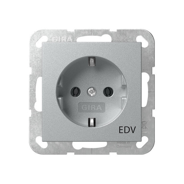 Gira 445826 SCHUKO-Steckdose Aufdruck EDV System 55 F Alu