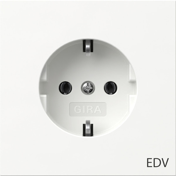 Gira 445870 SCHUKO-Steckdose Aufdruck EDV Flächenschalter Reinweiß