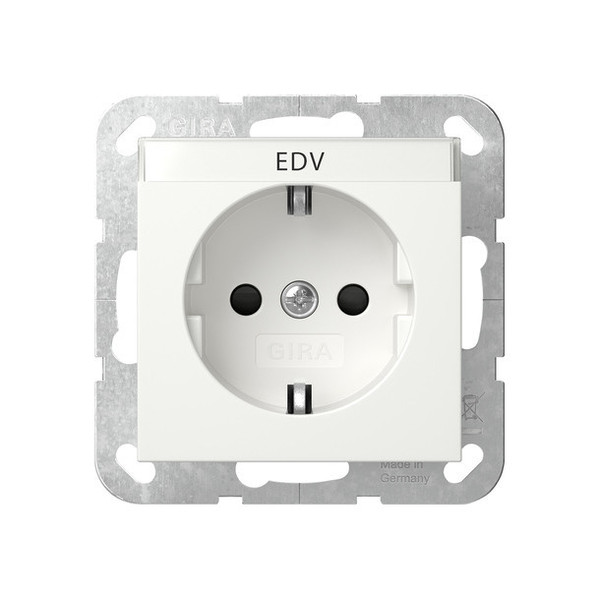 Gira 446227 SCHUKO-Steckdose Beschriftungsfeld + SP System 55 Reinweiß m