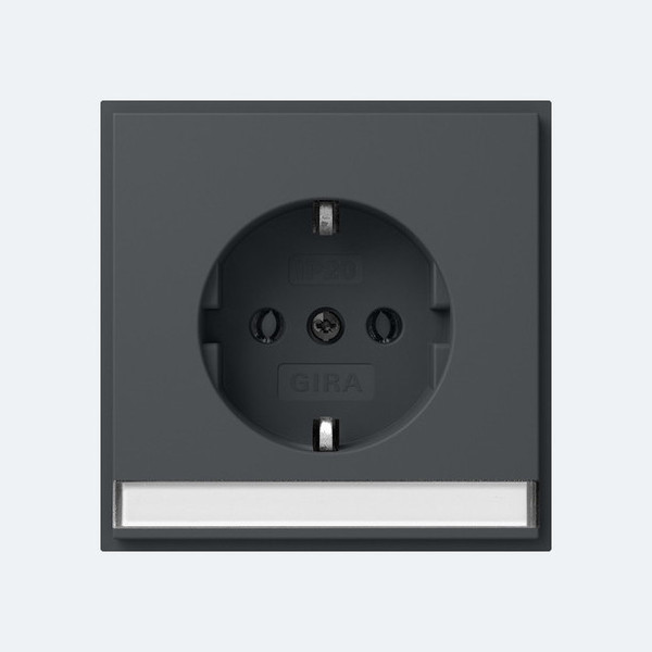 Gira 446267 SCHUKO-Steckdose Beschriftungsfeld + SP (IP20) Gira TX_44 Anthrazit
