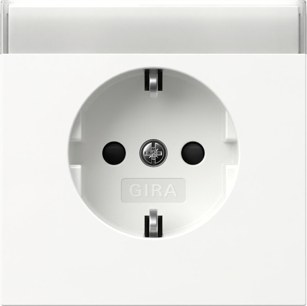 Gira 446270 SCHUKO-Steckdose Beschriftungsfeld + SP Flächenschalter Reinweiß