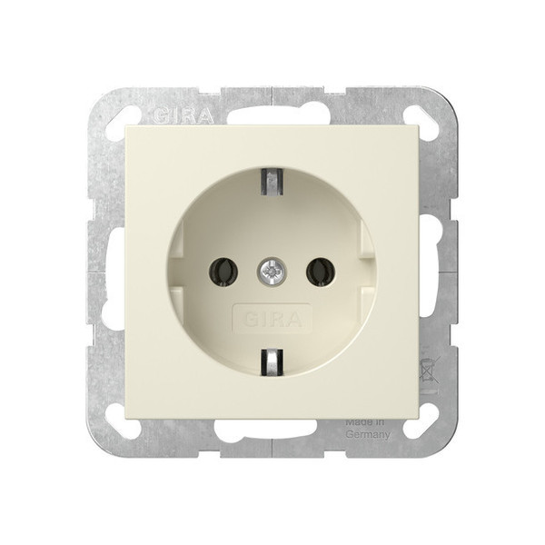 Gira 446601 SCHUKO-Steckdose ohne Befestigungskrallen System 55 Cremeweiß