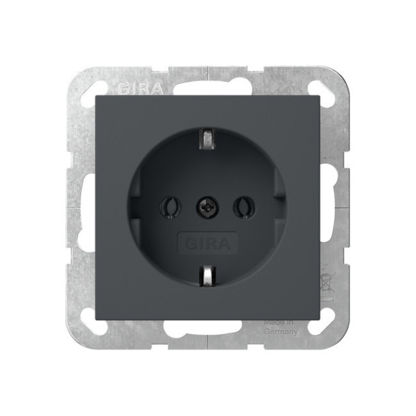 Gira 446628 SCHUKO-Steckdose ohne Befestigungskrallen System 55 Anthrazit