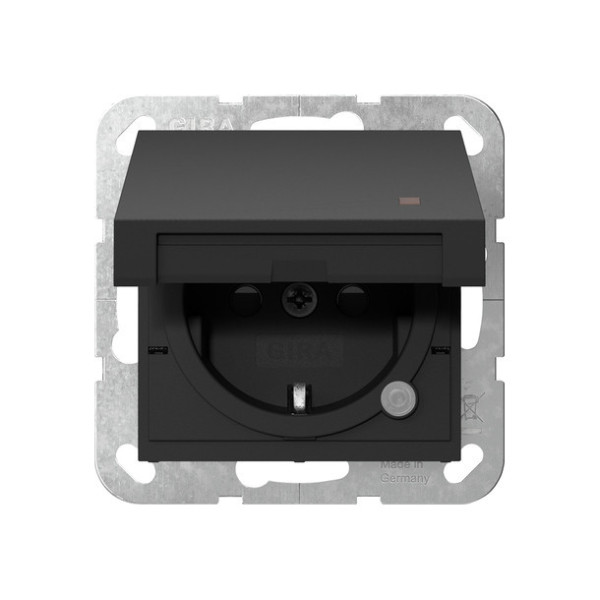 Gira 4552005 SCHUKO-Steckdose KD Kontroll + SP System 55 Schwarz m