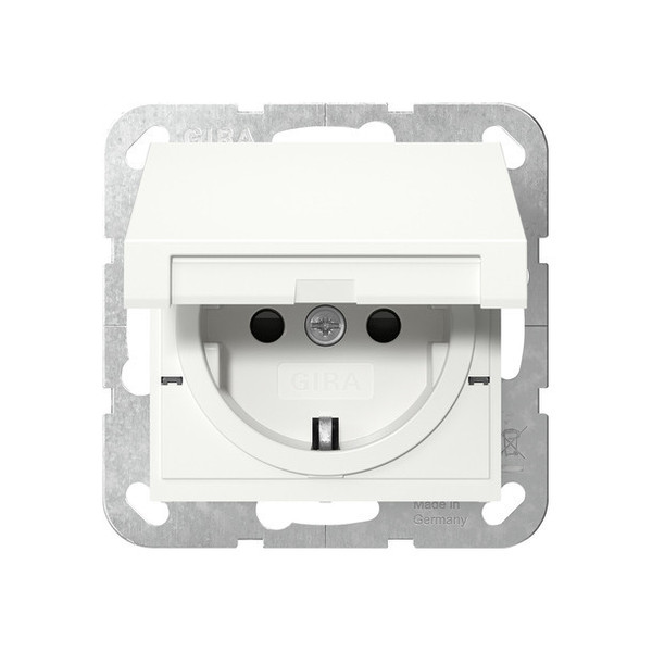Gira 475403 SCHUKO-Steckdose KD + SP Schraubklemmen System 55 Reinweiß
